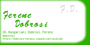 ferenc dobrosi business card